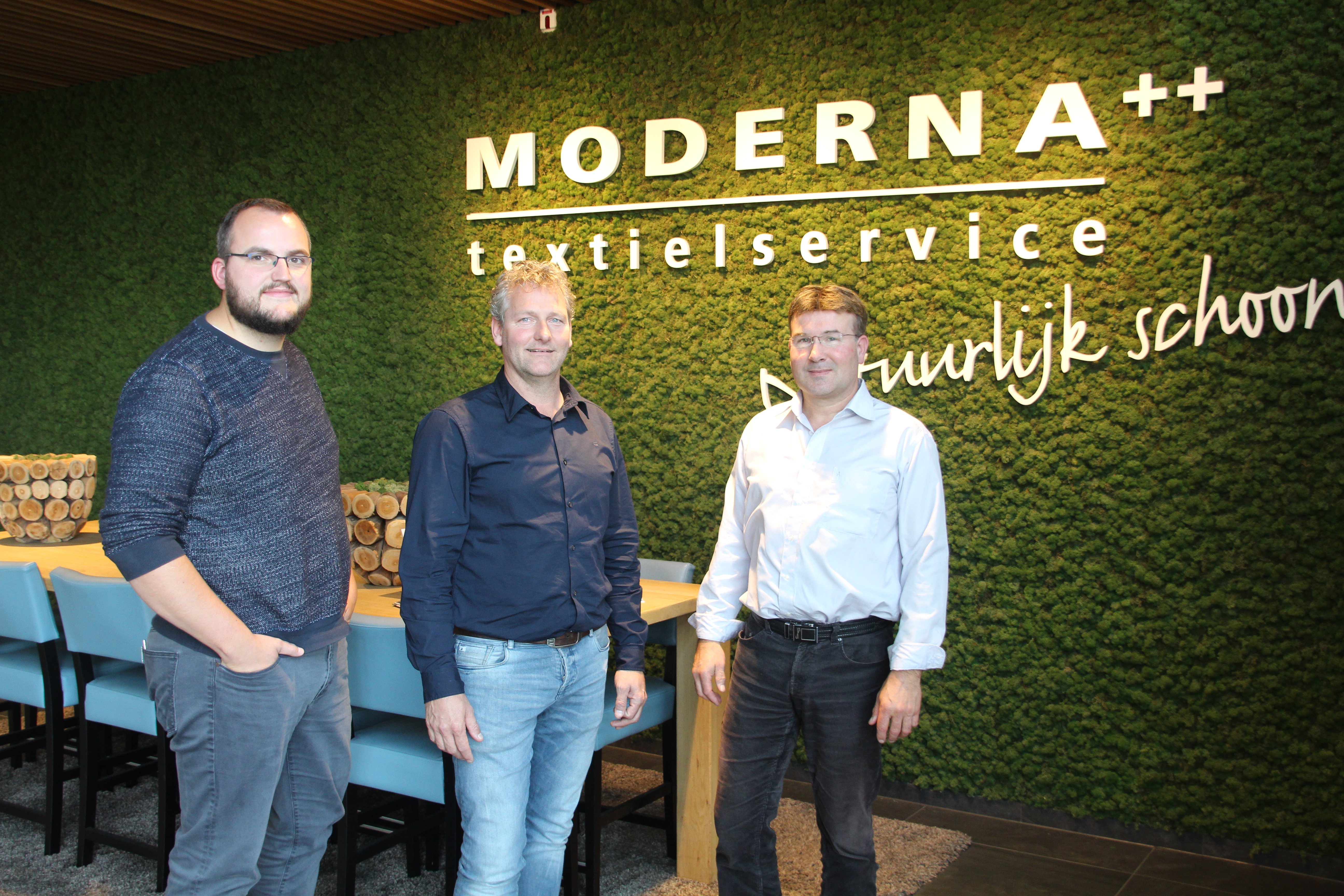 vlnr. Geert Willem Veldsink, Gert Stroeve en Gerrit Dijk